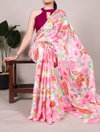 Ynf7017 Dull Satin Floral Printed Saree Wholesalers In Delhi